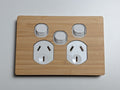 Bamboo Double Outlet with Centre Switch