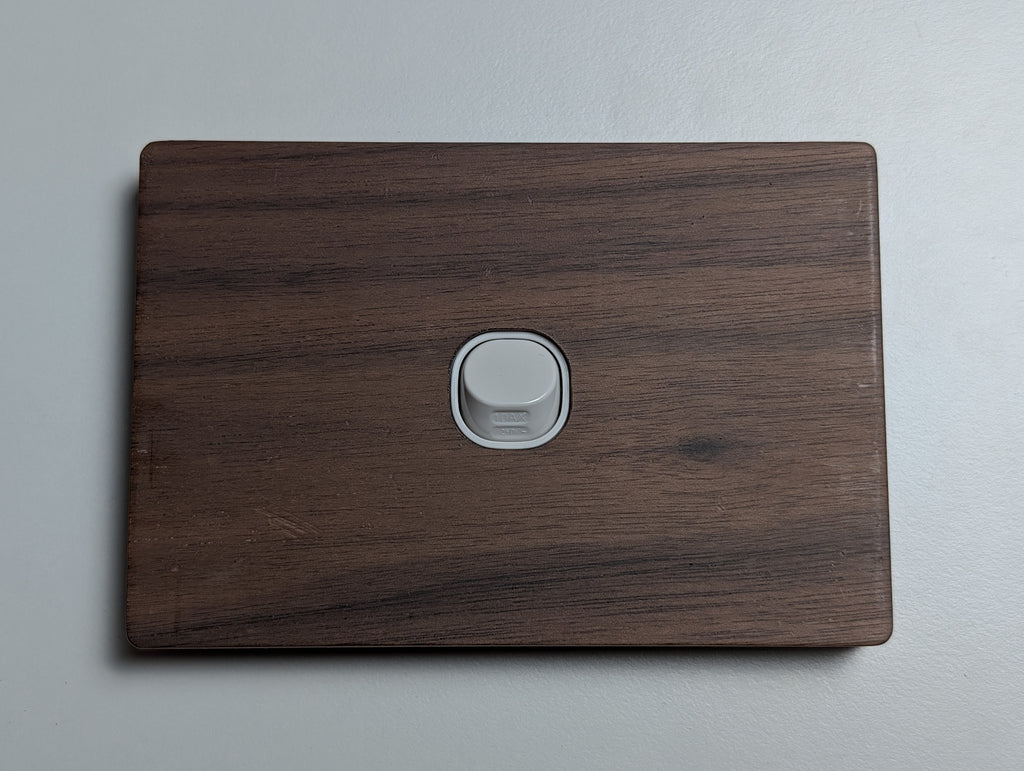 Walnut 1 Gang Cover