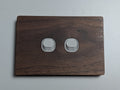 Walnut 2 Gang Cover