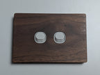 Walnut 2 Gang Cover