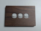 Walnut 3 Gang Cover