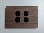 Walnut 4 Gang Cover