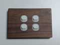 Walnut 4 Gang Cover
