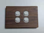 Walnut 4 Gang Cover