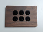 Walnut 6 Gang Cover