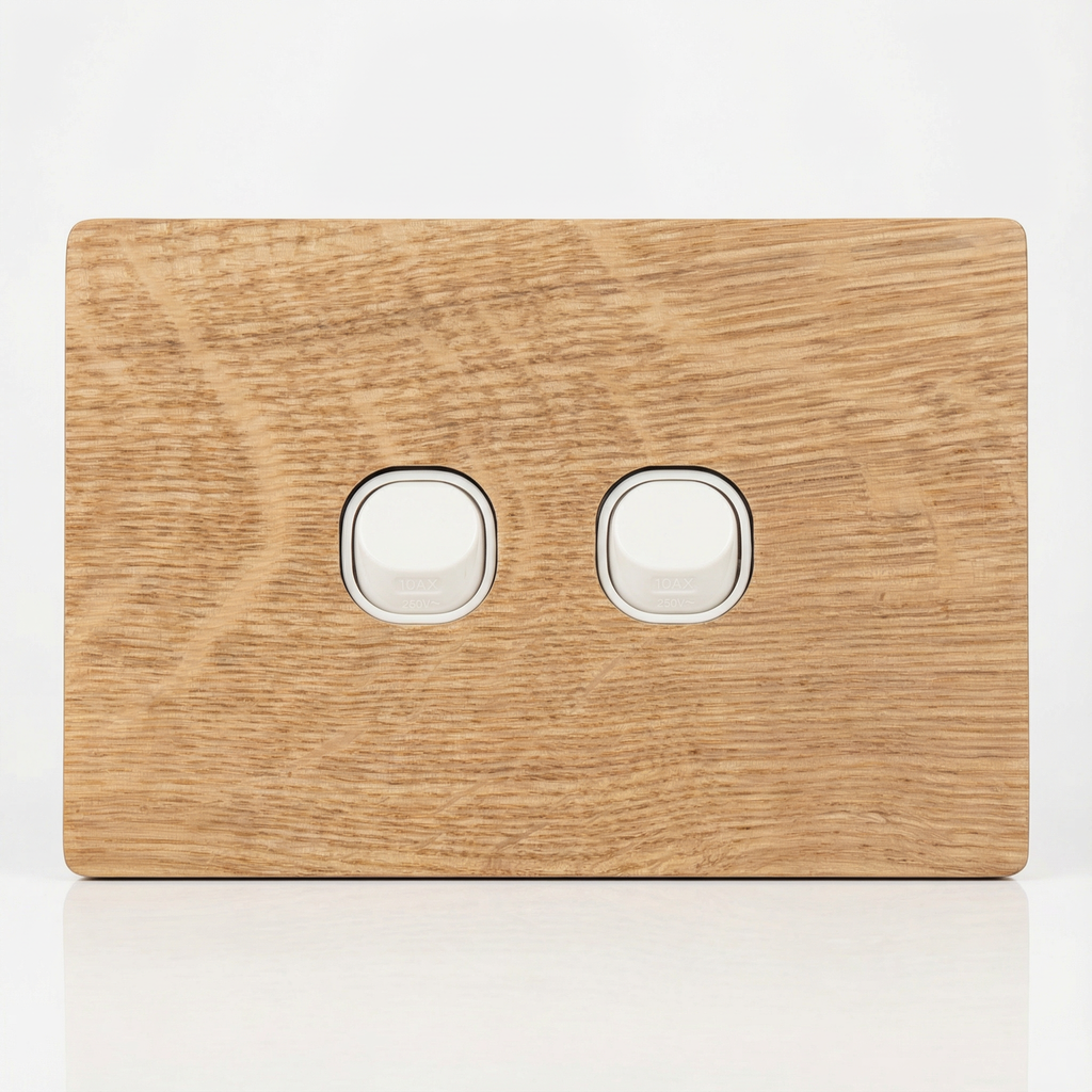 Oak 2 Gang Cover