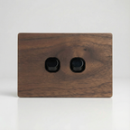 Walnut 2 Gang Cover