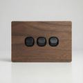 Walnut 3 Gang Cover