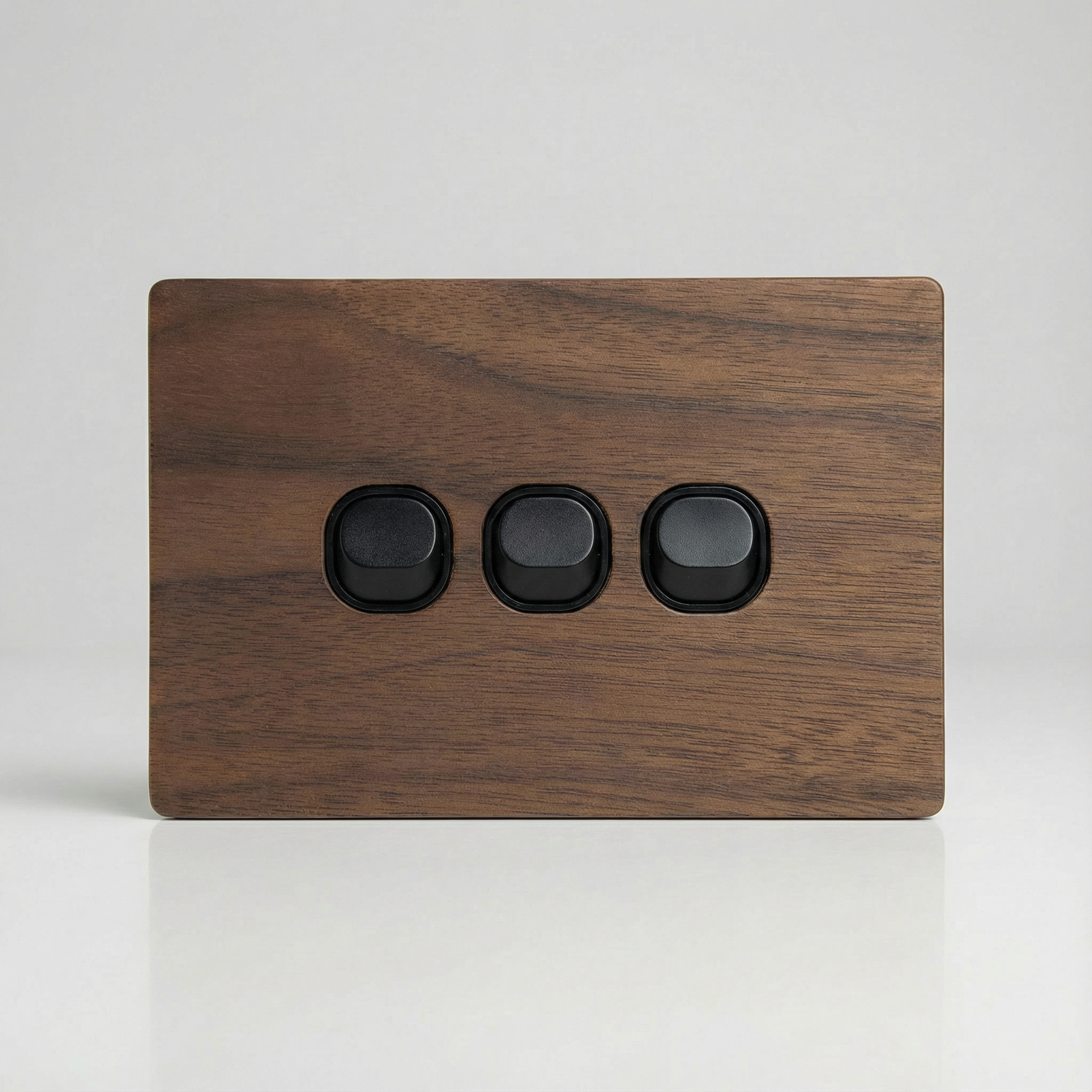 Walnut 3 Gang Cover