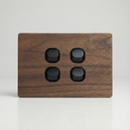Walnut 4 Gang Cover